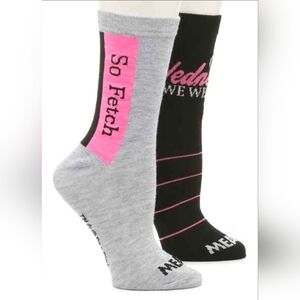 Two Pack of Mean Girls 'So Fetch' Socks (Size 4-10) New